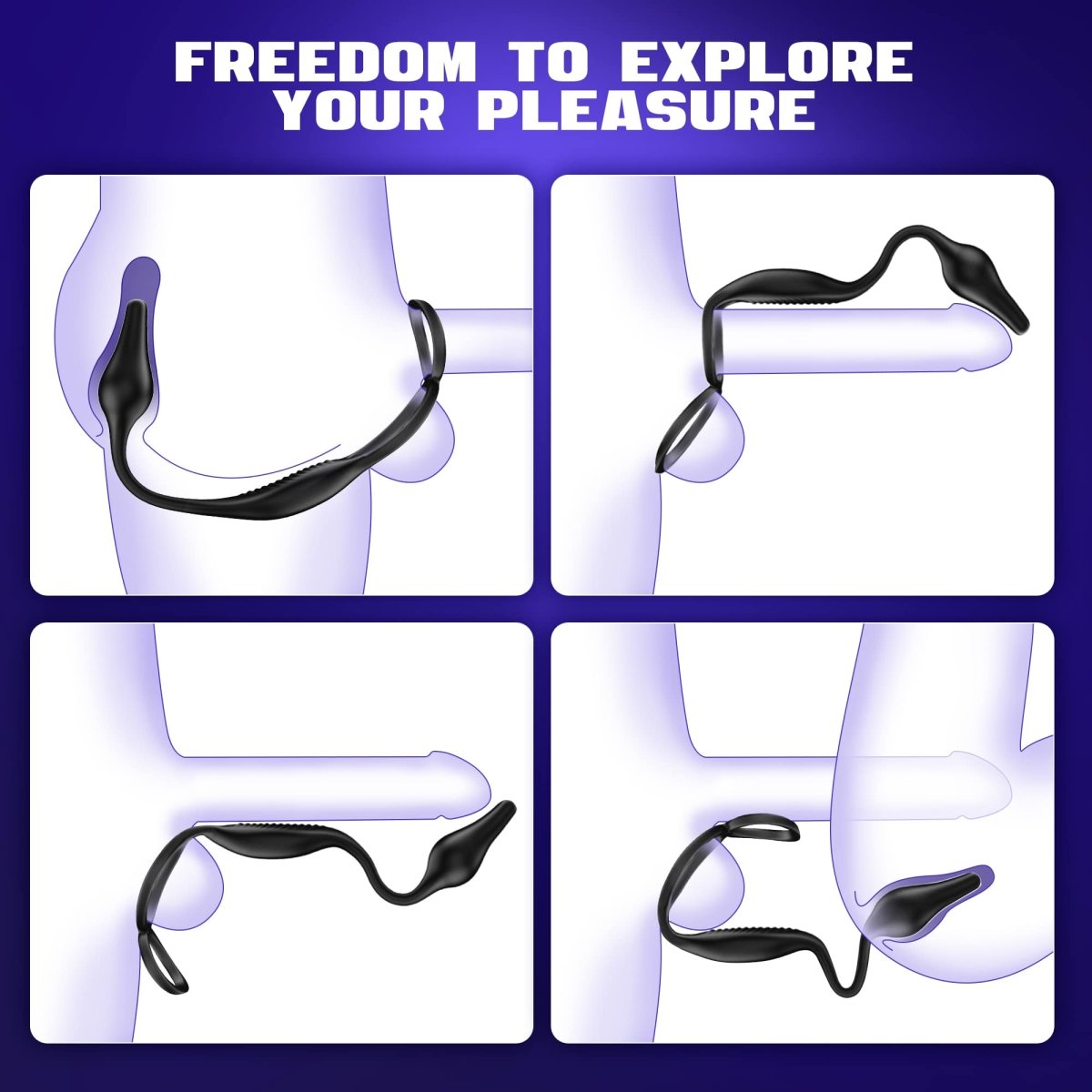 Prostate Massager with Double Ring