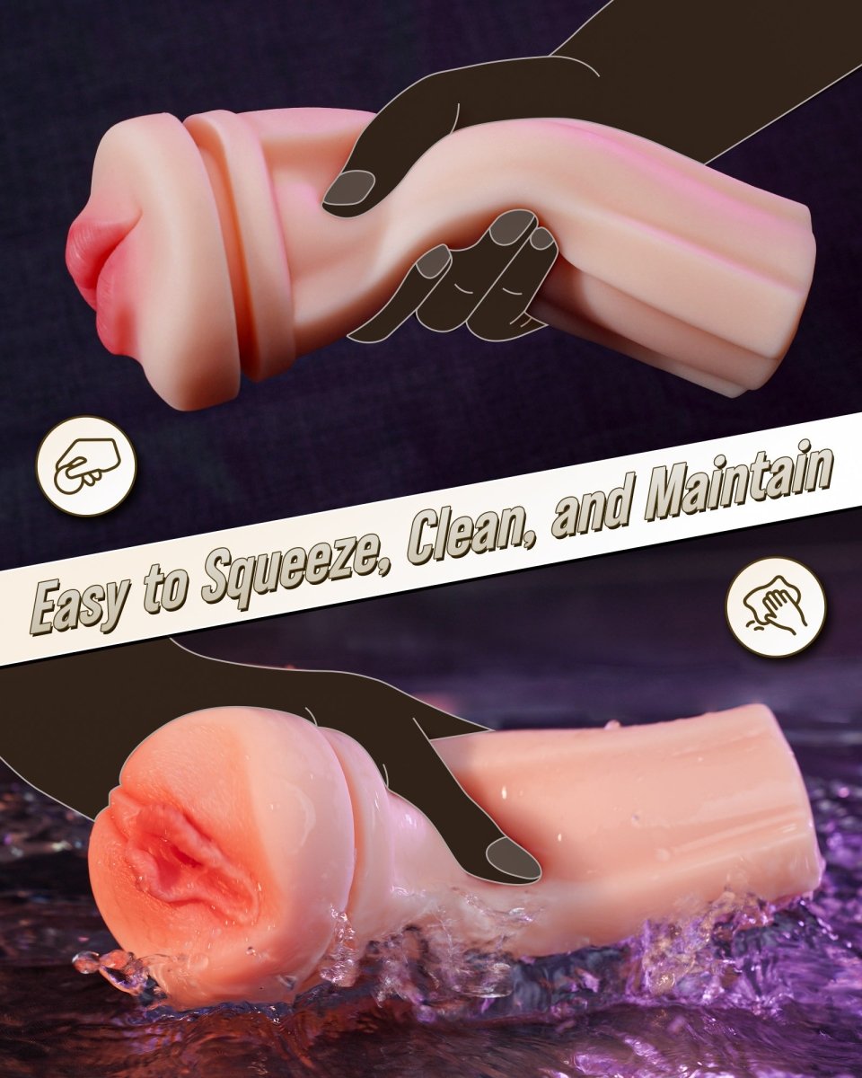Two-Channel Pocket Pussy Stroker