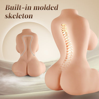 12.4lb Half Body TPE Torso Sex Doll with Dual Channels