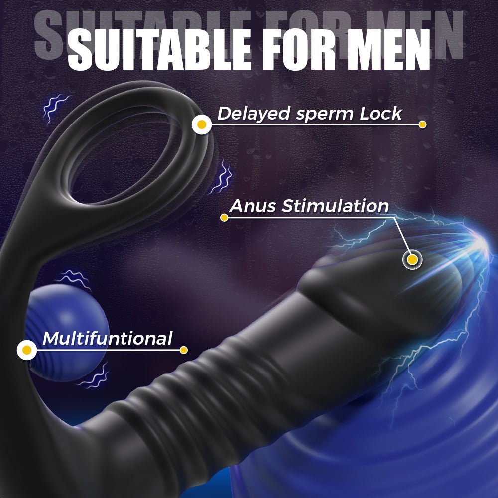 Thrusting Anal Vibrator with Cock Ring