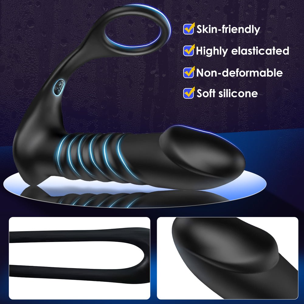 Thrusting Anal Vibrator with Cock Ring