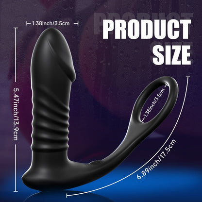 Thrusting Anal Vibrator with Cock Ring
