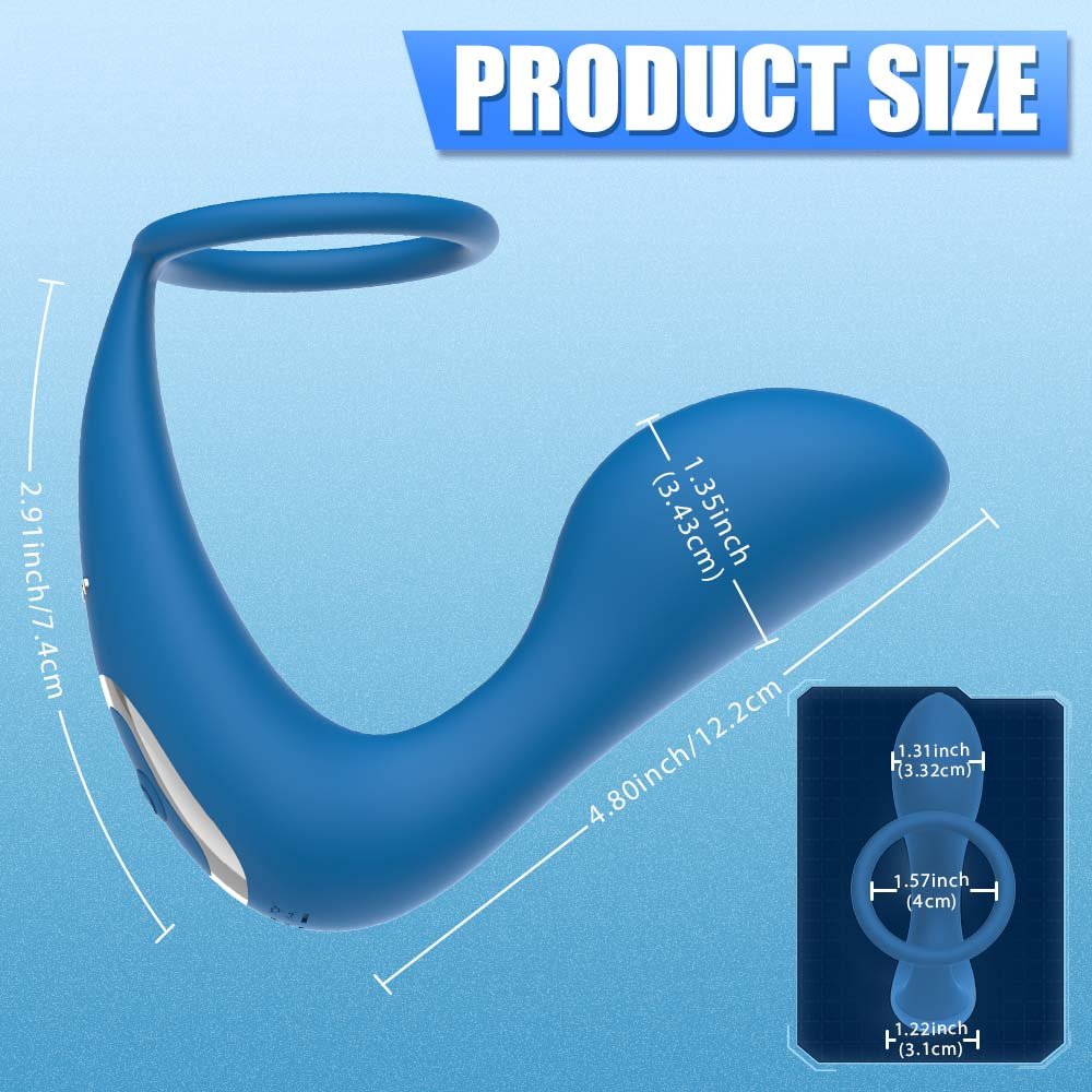 Silicone Anal Vibrator with Cock Ring