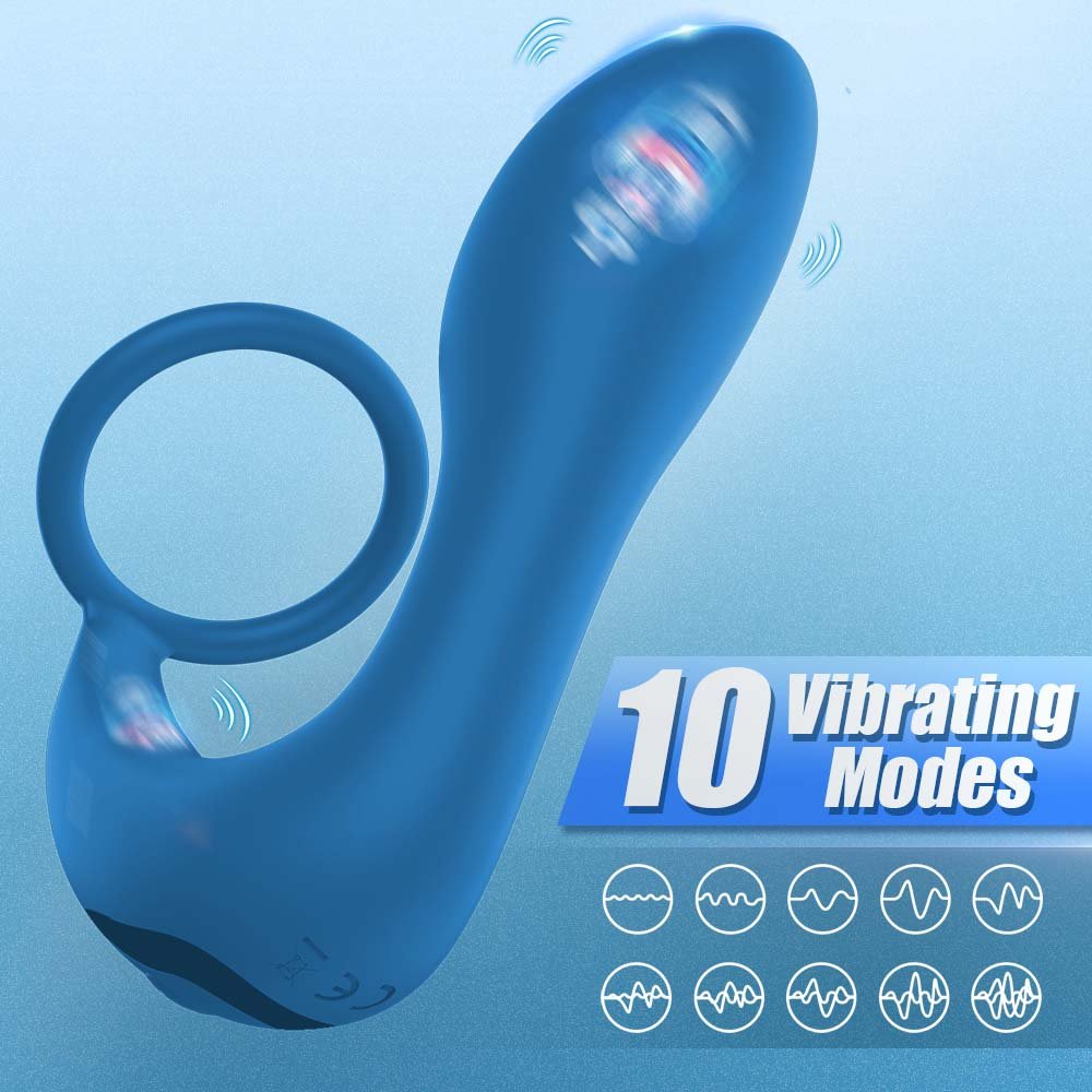 Silicone Anal Vibrator with Cock Ring