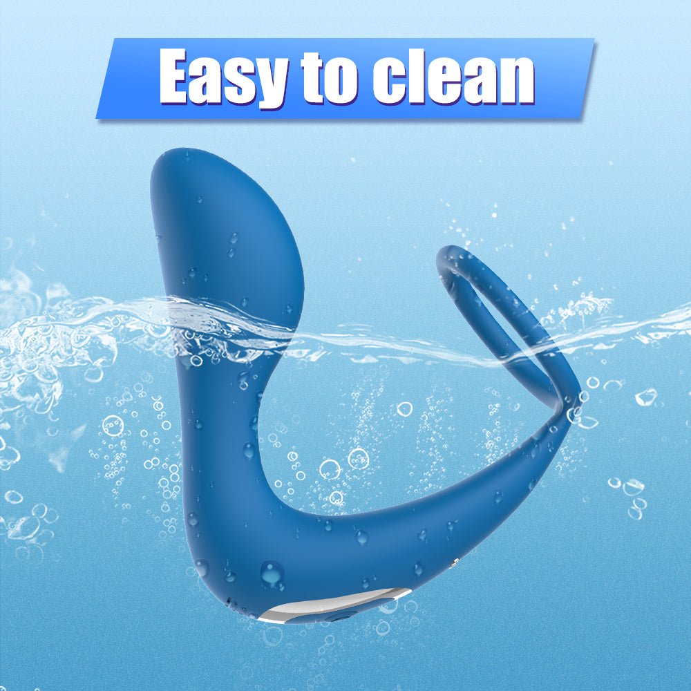 Silicone Anal Vibrator with Cock Ring