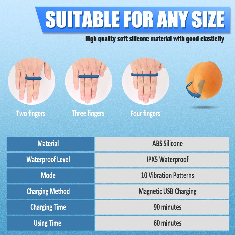 Silicone Anal Vibrator with Cock Ring