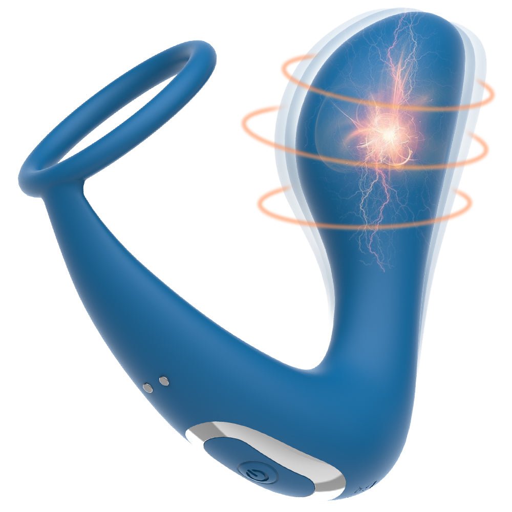 Silicone Anal Vibrator with Cock Ring