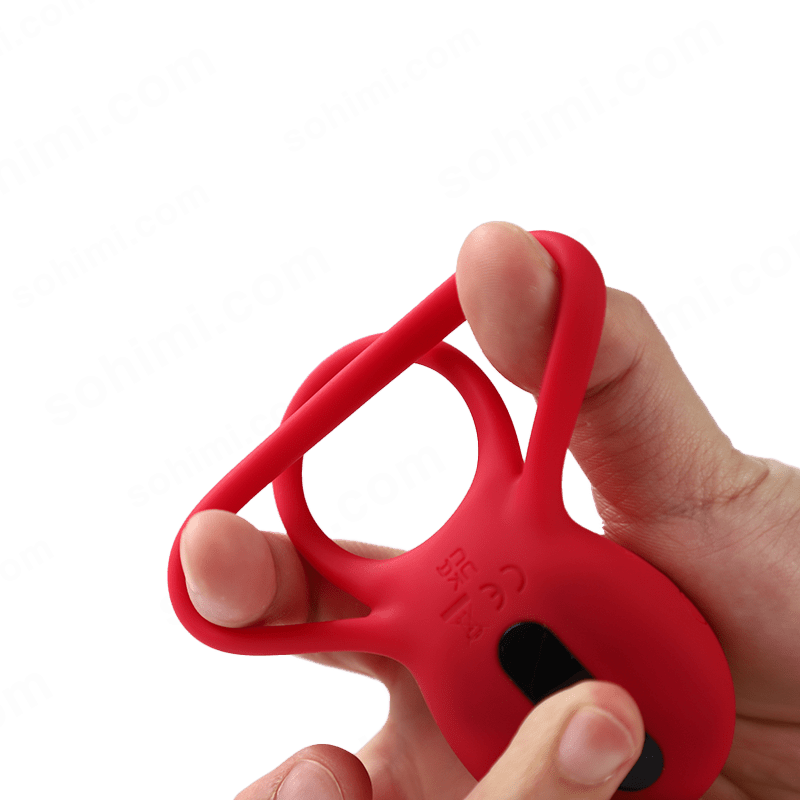 Tongue-Licking Double Penis Ring