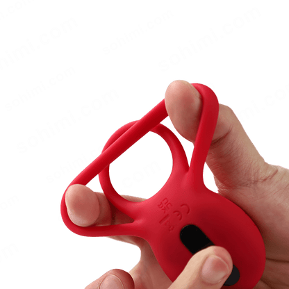 Tongue-Licking Double Penis Ring