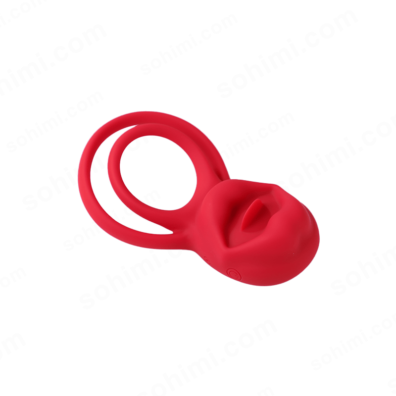 Tongue-Licking Double Penis Ring