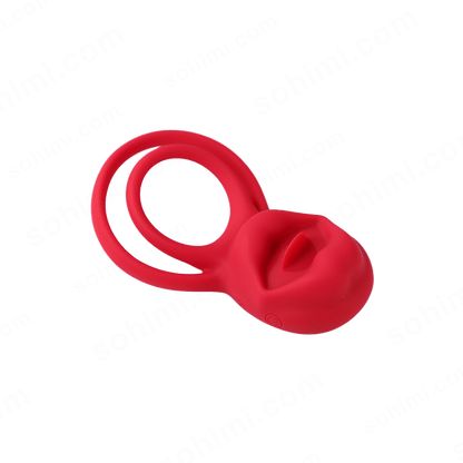 Tongue-Licking Double Penis Ring