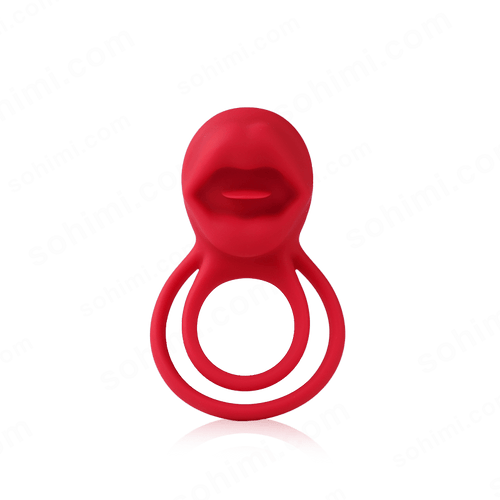 Tongue-Licking Double Penis Ring