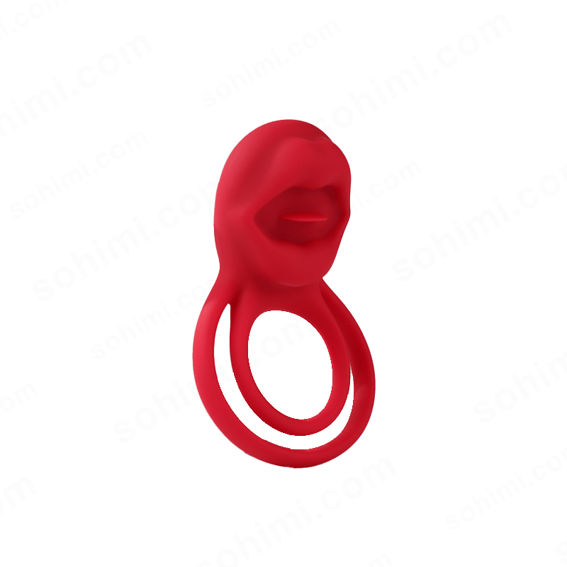 Tongue-Licking Double Penis Ring