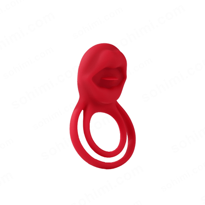 Tongue-Licking Double Penis Ring