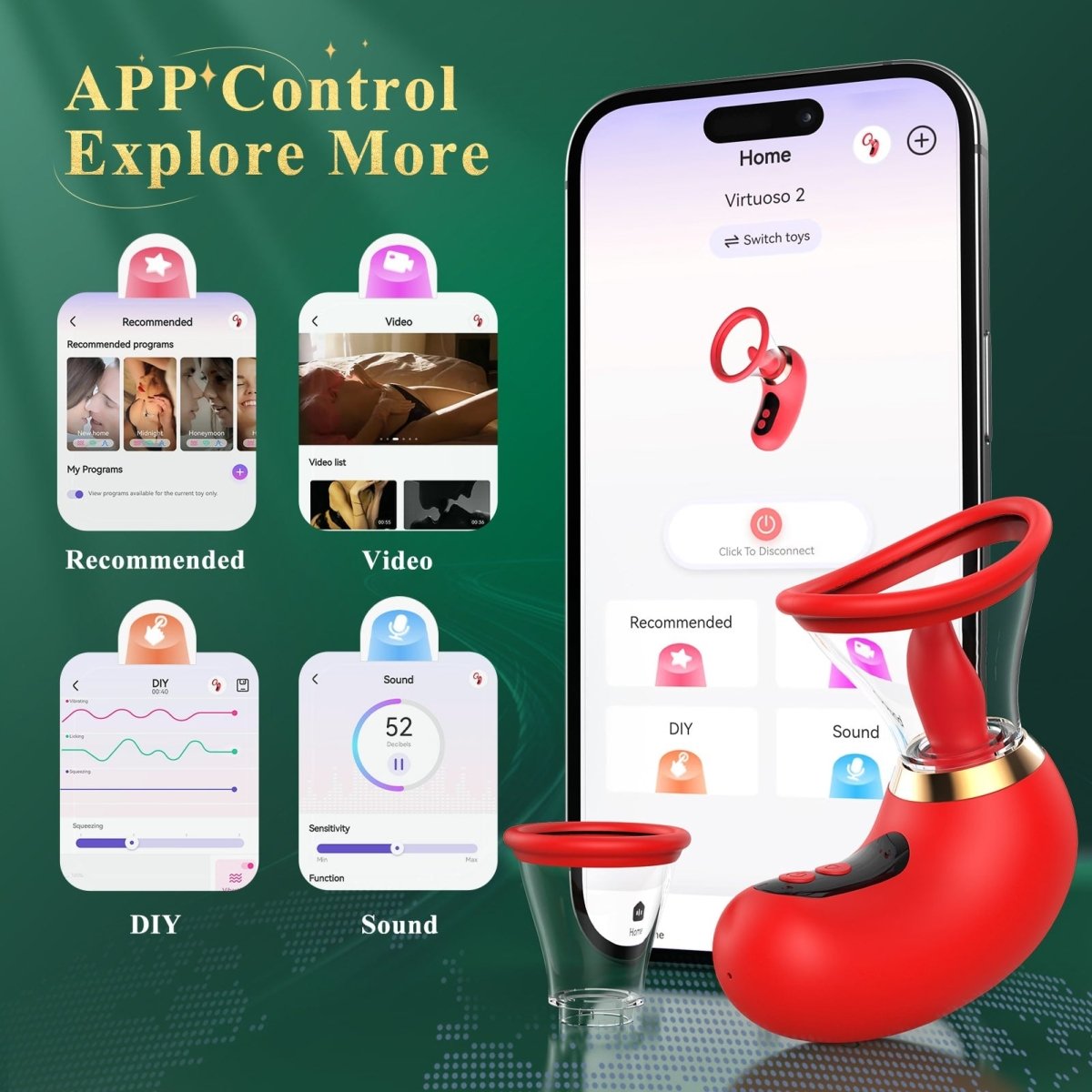 App-Controlled Tongue & Suction Vibrator