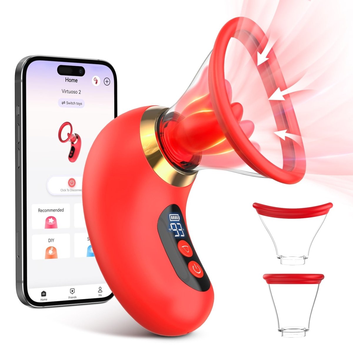 App-Controlled Tongue & Suction Vibrator