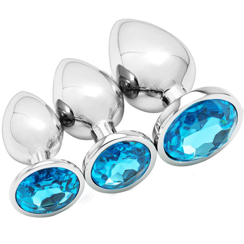 3 Pcs Metal Anal Plugs for Man and Woman