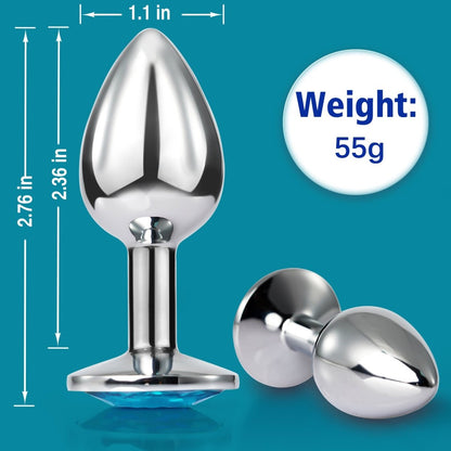 3 Pcs Metal Anal Plugs for Man and Woman