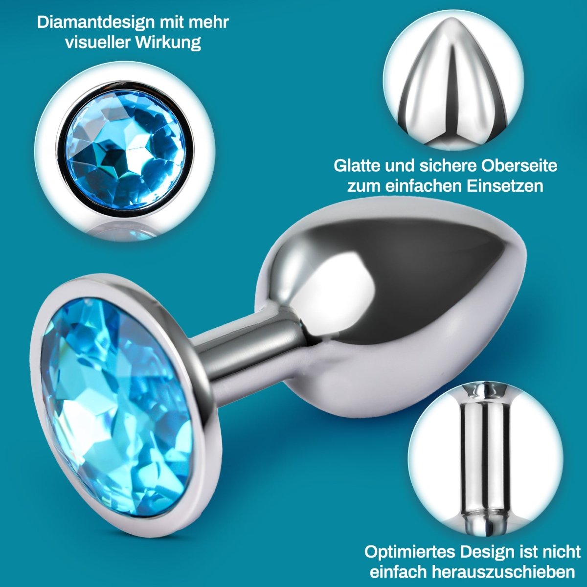 3 Pcs Metal Anal Plugs for Man and Woman