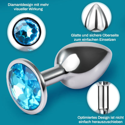 3 Pcs Metal Anal Plugs for Man and Woman