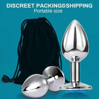 3 Pcs Metal Anal Plugs for Man and Woman