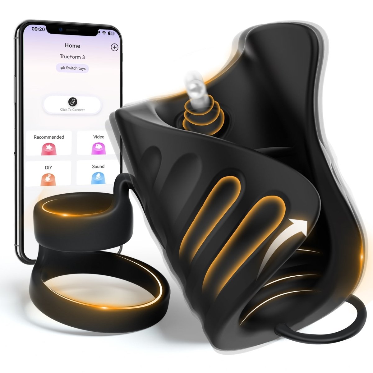 4-in-1 App-Controlled Penis Trainer with Cock Ring