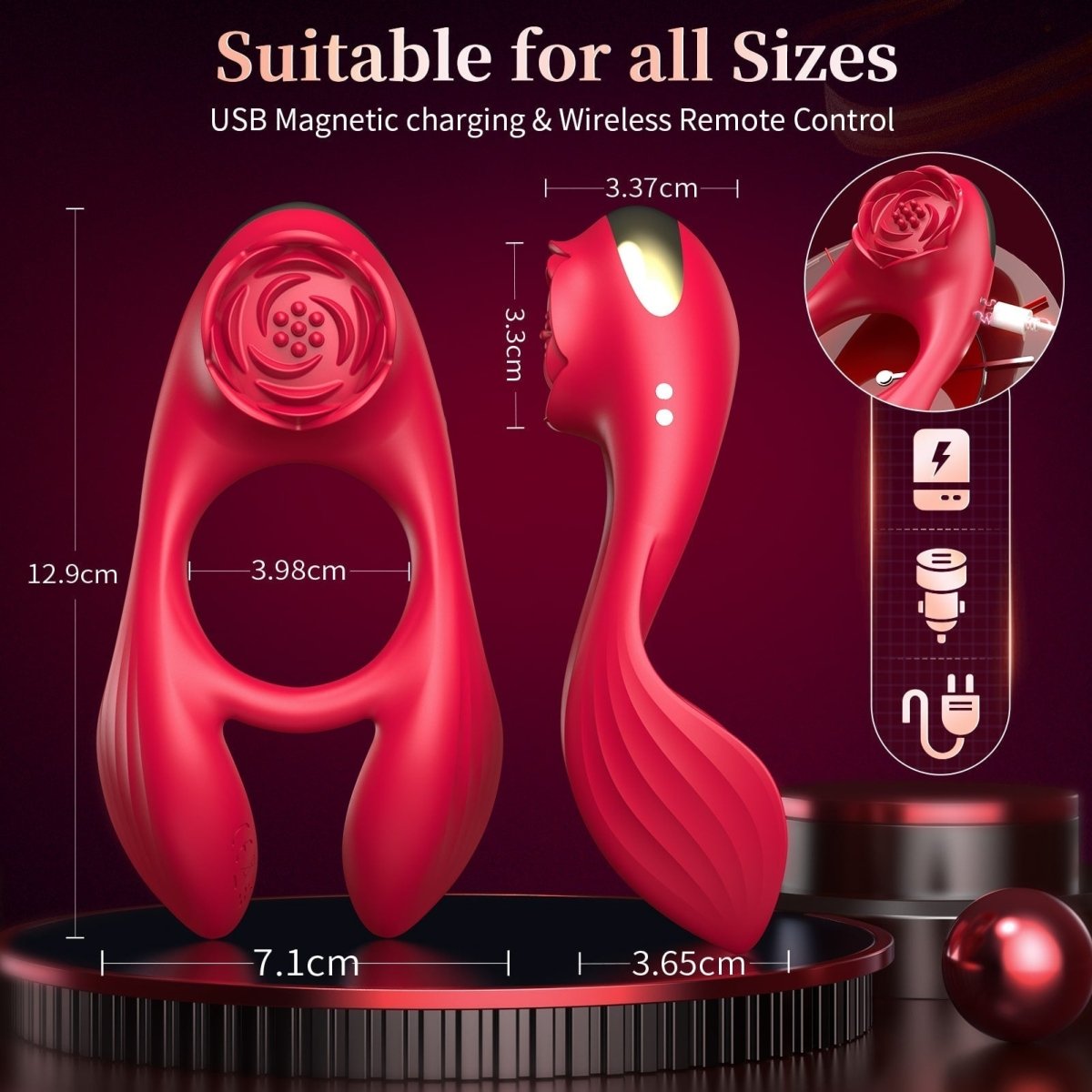 4-in-1 Multi-Stimulation Penis Ring