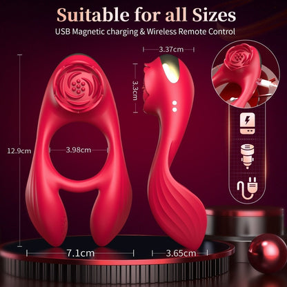 4-in-1 Multi-Stimulation Penis Ring