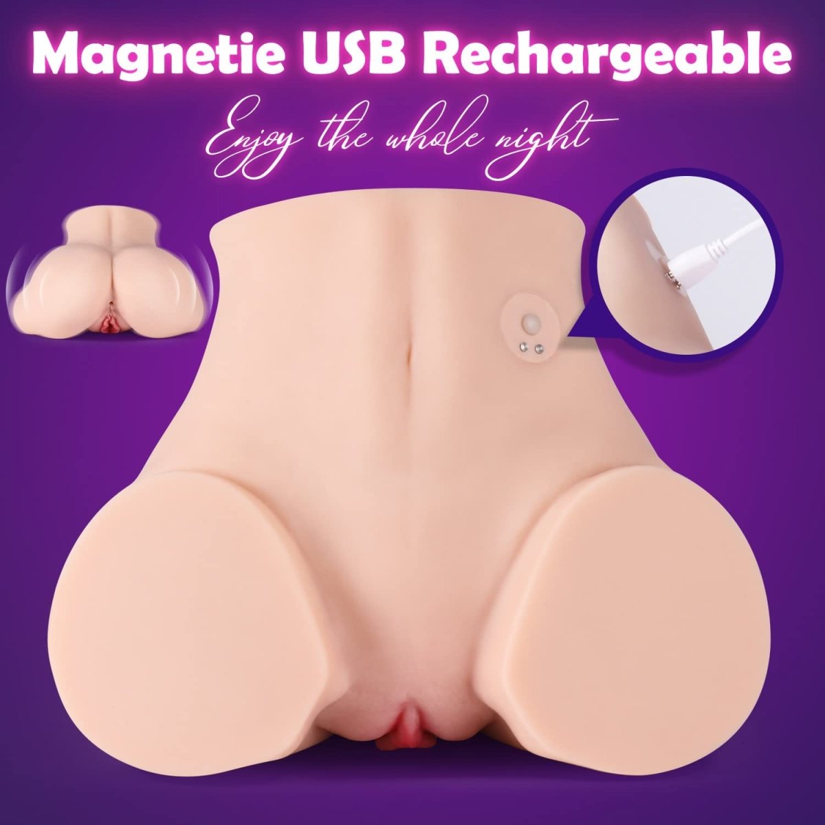 Vibrating Male Masturbator Sex Doll with 10 Modes