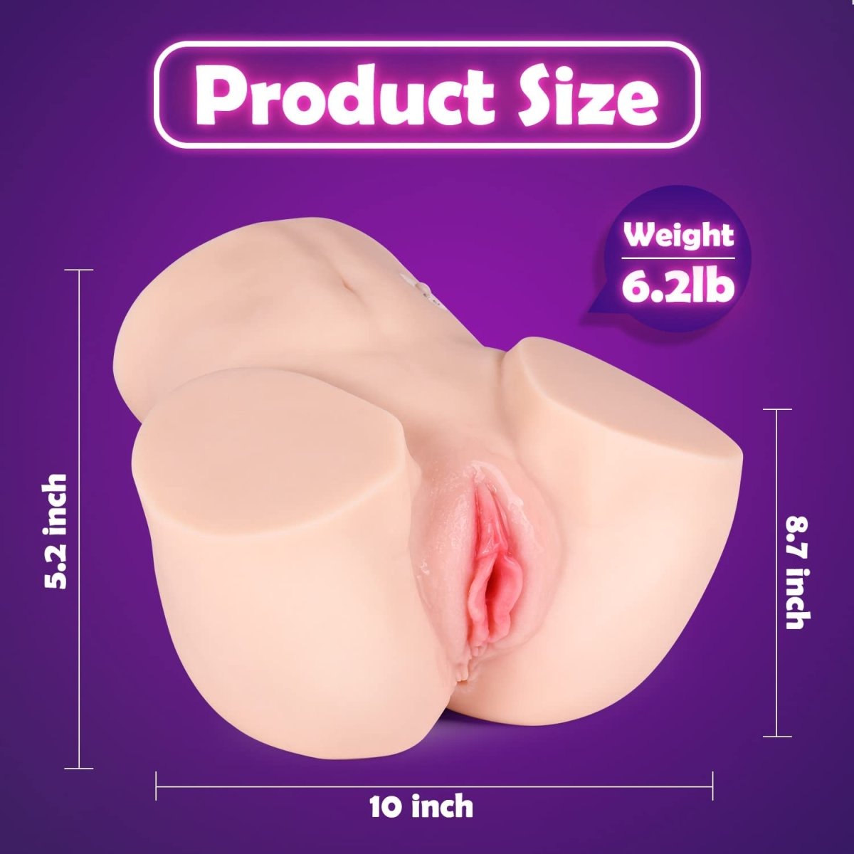 Vibrating Male Masturbator Sex Doll with 10 Modes