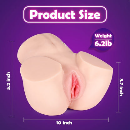 Vibrating Male Masturbator Sex Doll with 10 Modes