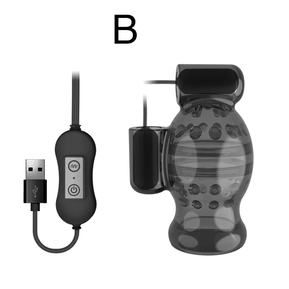 20-Speed Penis Ring Vibrator – Glans Trainer & Delay Ejaculation Toy for Men