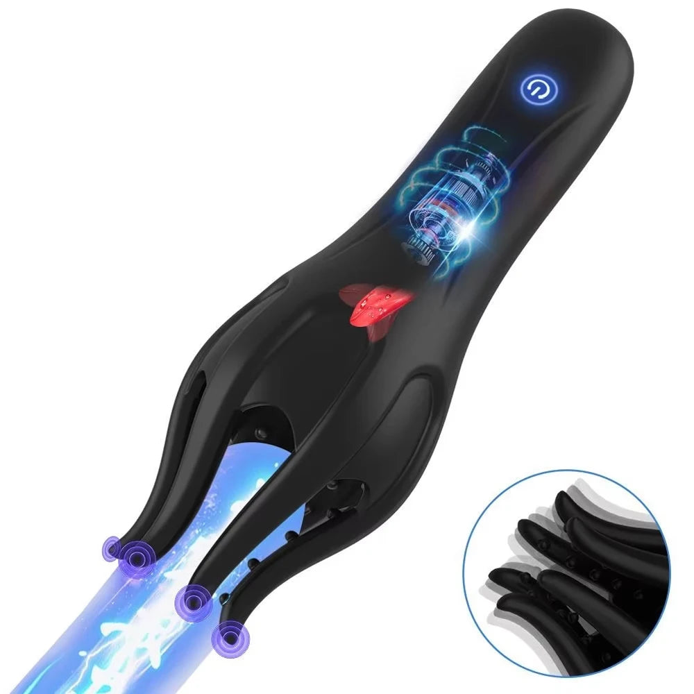 10-Mode Glans Vibrator – Delay Trainer & Oral Climax Masturbator for Men