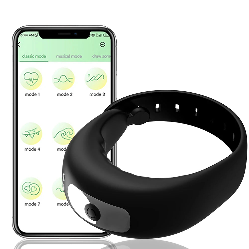 APP-Controlled Penis Ring Vibrator – Delay Ejaculation Cock Ring for Couples