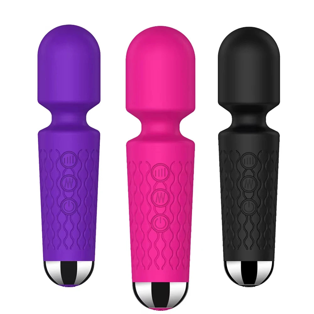 20-Speed Magic Wand Vibrator – Powerful G-Spot & Clit Stimulator for Women