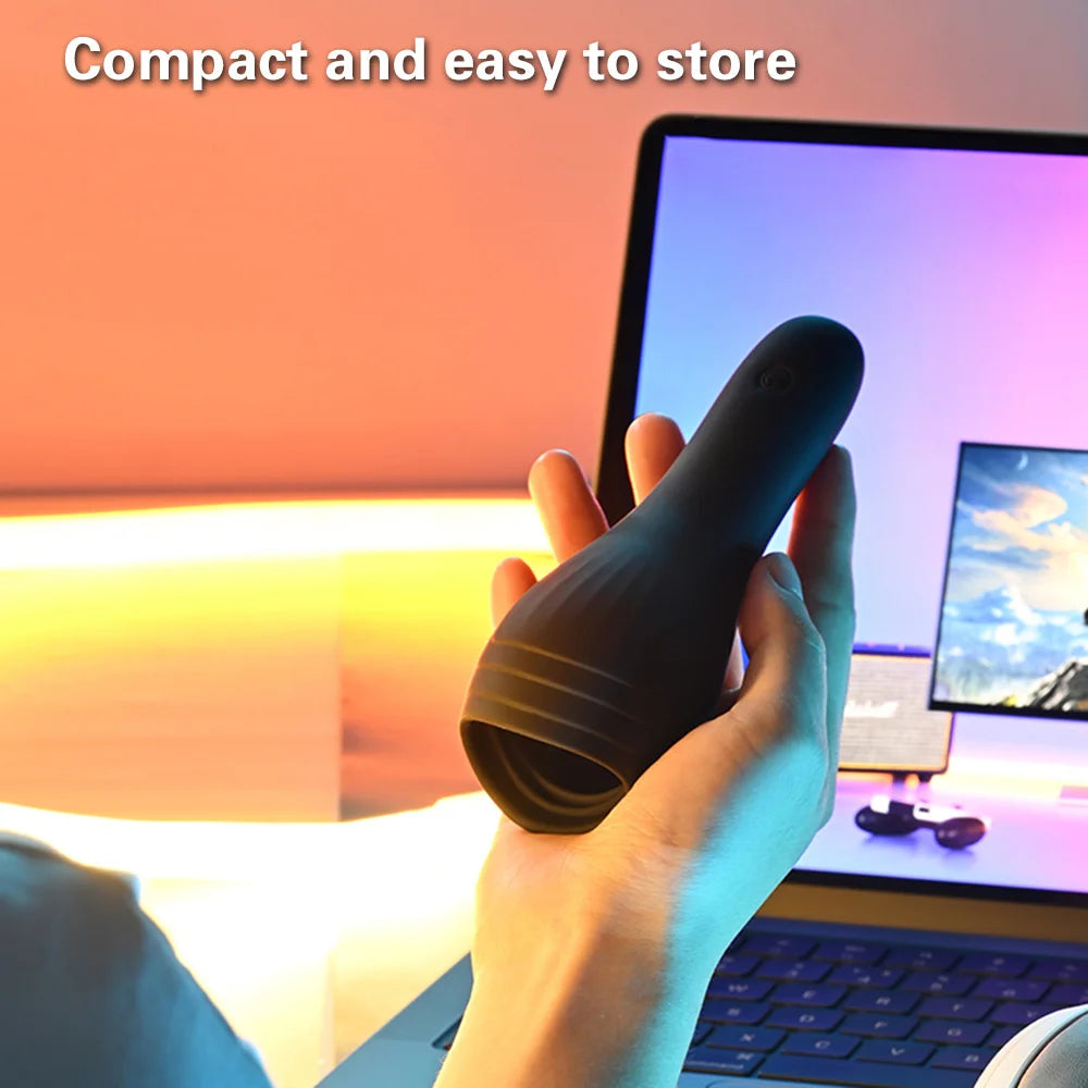 10-Mode Penis Delay Trainer – Oral Climax Glans Massager for Men