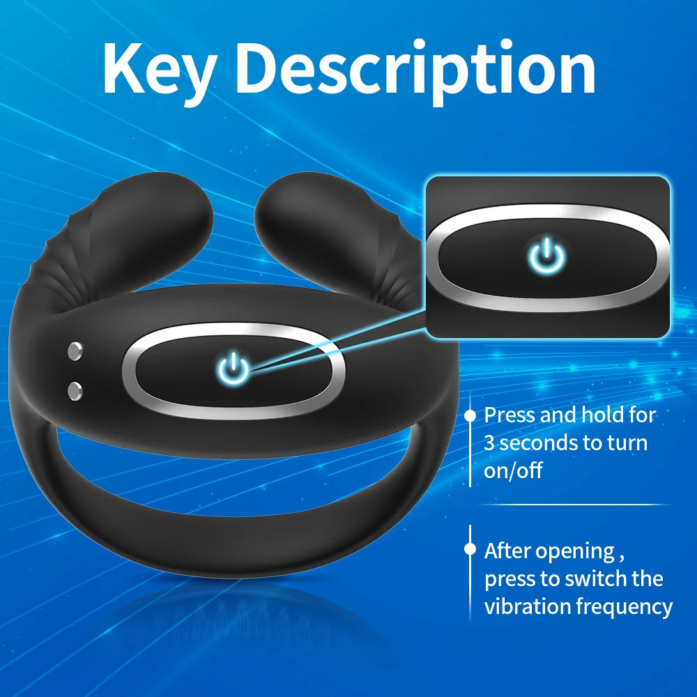 APP-Controlled Cock Ring Vibrator – Delay Ejaculation Dick Sleeve for Couples