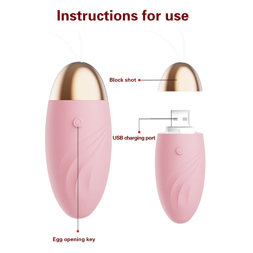 Wireless Remote Control Vibrator – 10-Speed Bullet Egg & Kegel Ball for Women