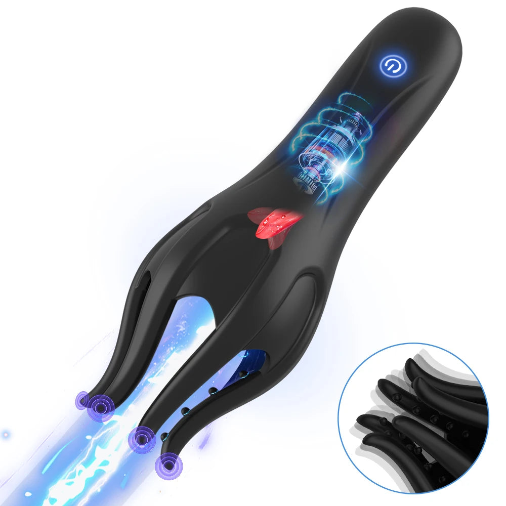 10-Mode Glans Vibrator – Delay Trainer & Oral Climax Masturbator for Men