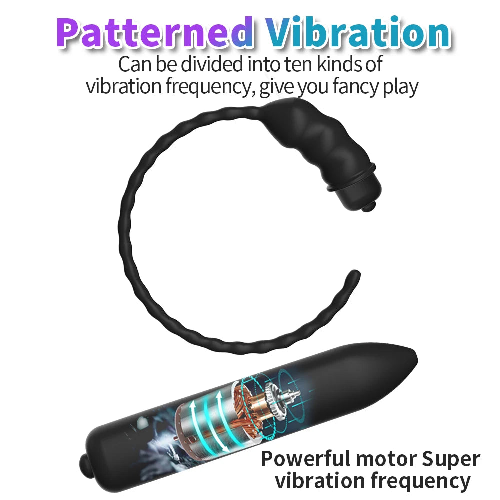 10-Frequency Urethral Vibrator – Penis Plug & Catheter Stimulator for Men