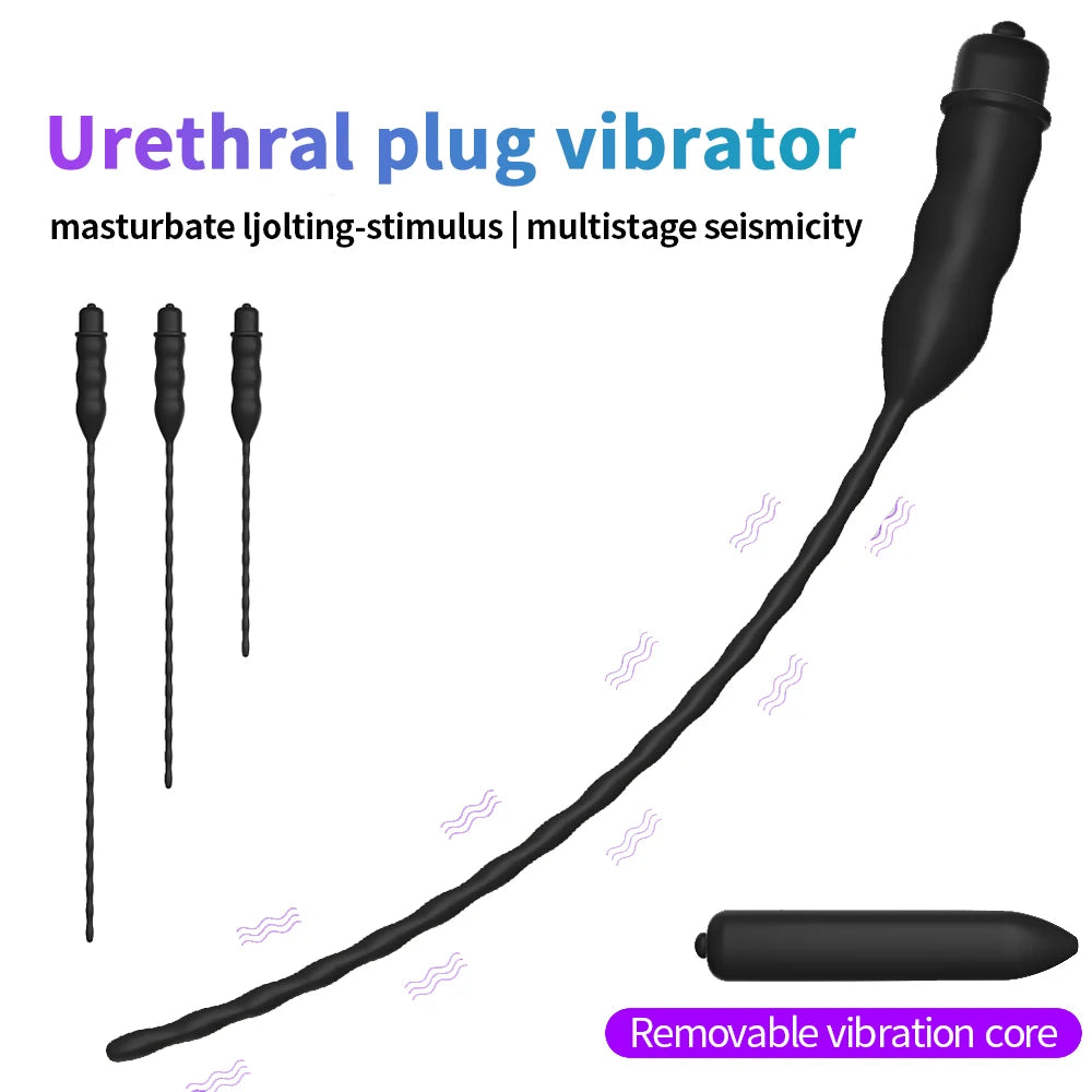 10-Frequency Urethral Vibrator – Penis Plug & Catheter Stimulator for Men