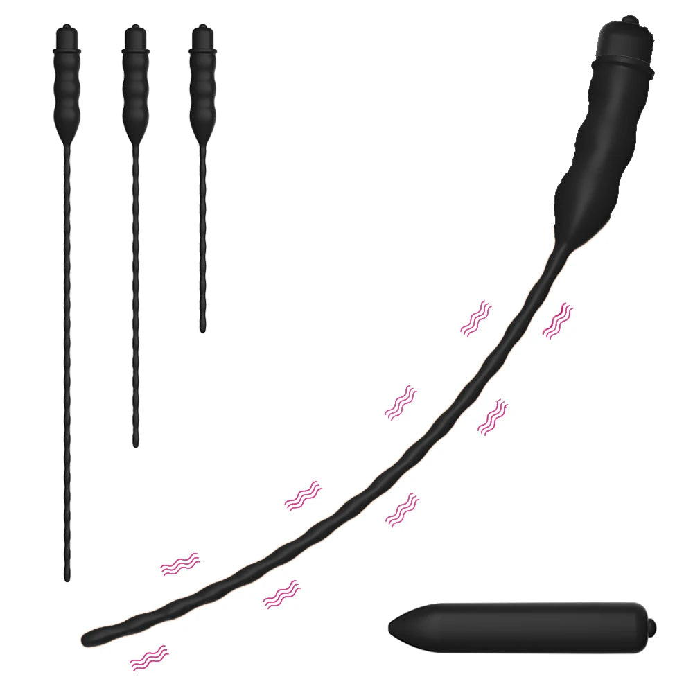 10-Frequency Urethral Vibrator – Penis Plug & Catheter Stimulator for Men