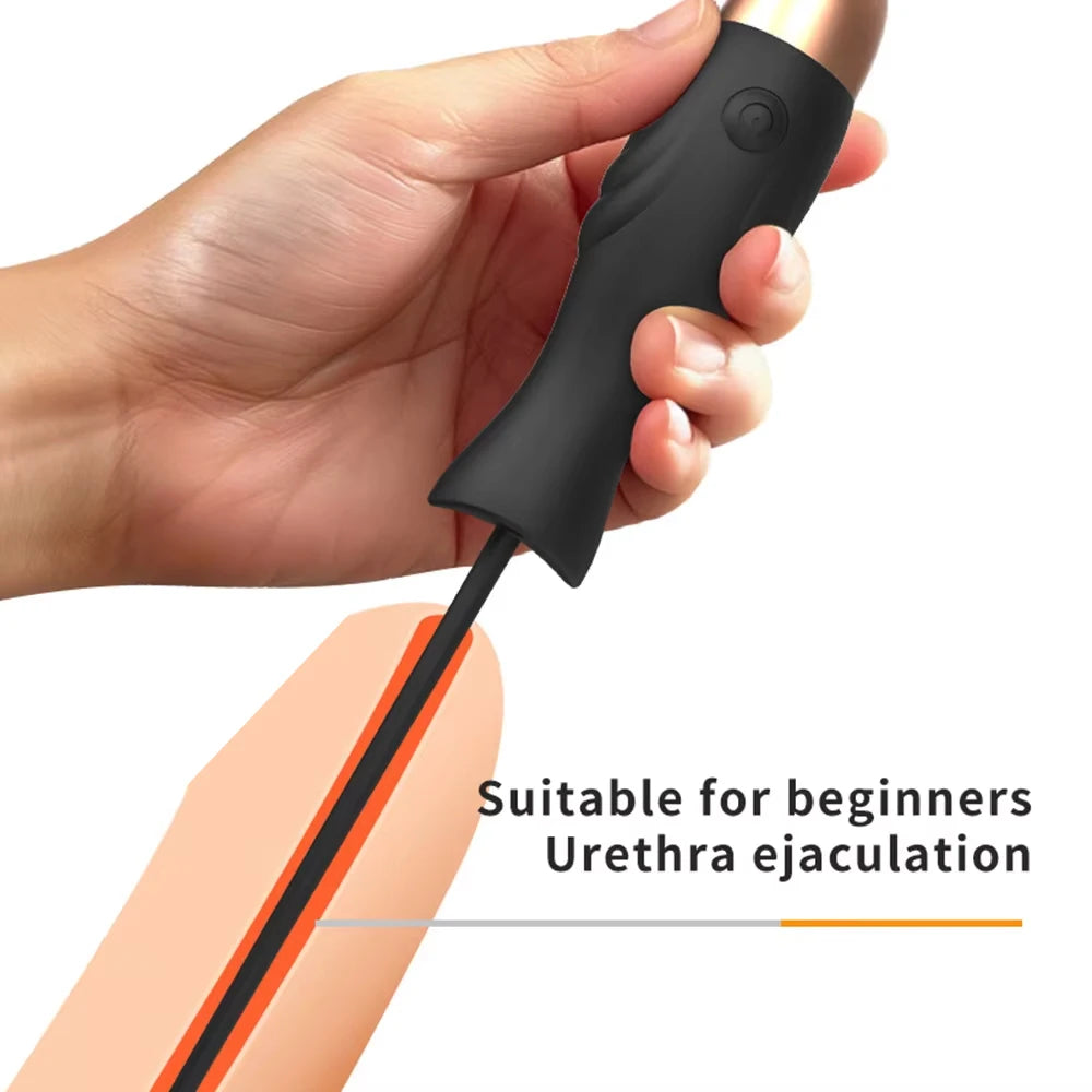10-Speed Urethral Vibrator – Penis Plug & Catheter Sound Dilator for Men