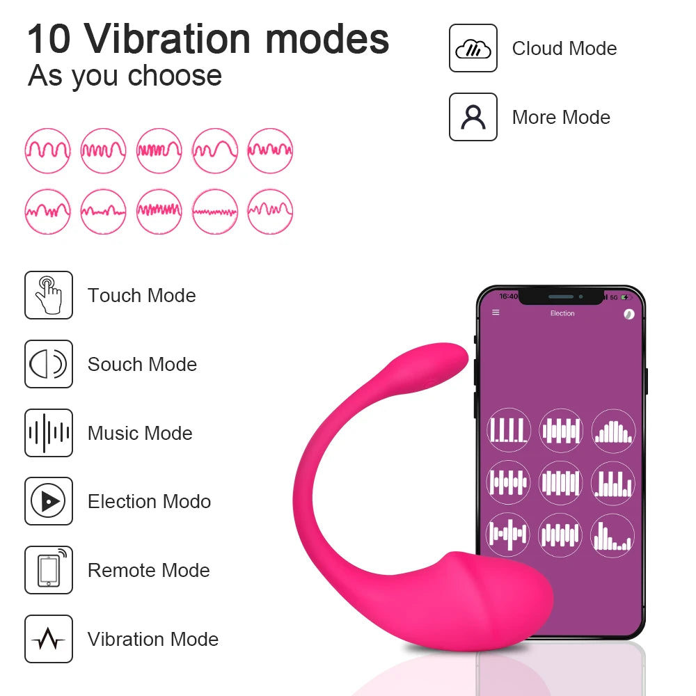 APP & Bluetooth Vibrating Egg – Wireless Remote G-Spot Massager for Women