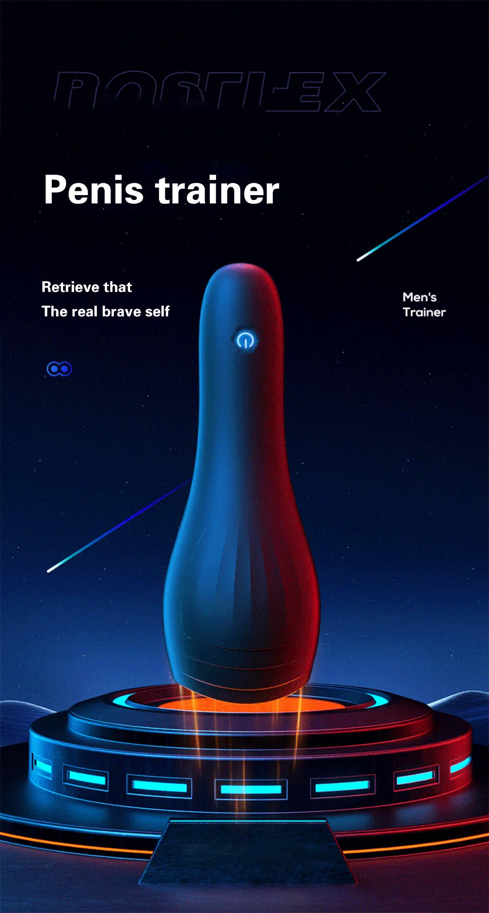 10-Mode Penis Delay Trainer – Oral Climax Glans Massager for Men