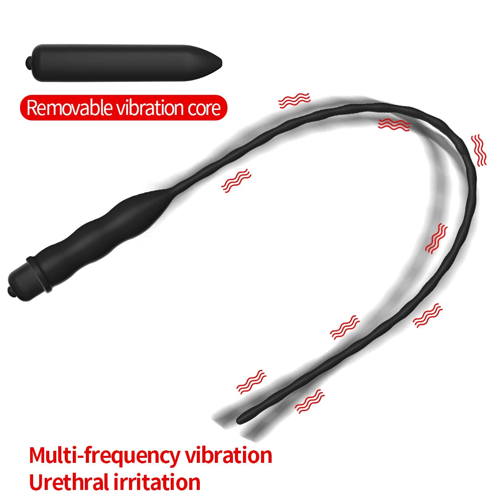 10-Frequency Urethral Vibrator – Penis Plug & Catheter Stimulator for Men