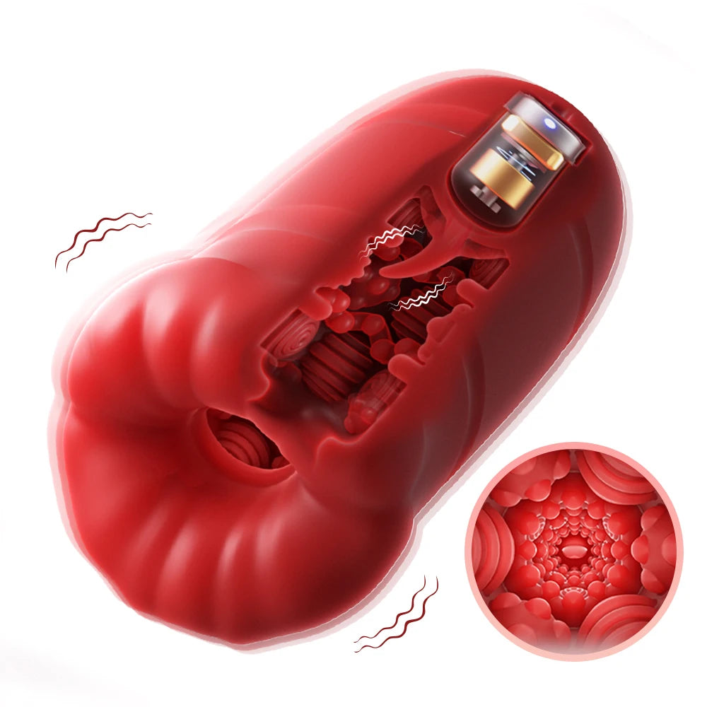 Automatic Blowjob Masturbator Cup – Tongue Licking Pocket Pussy for Men