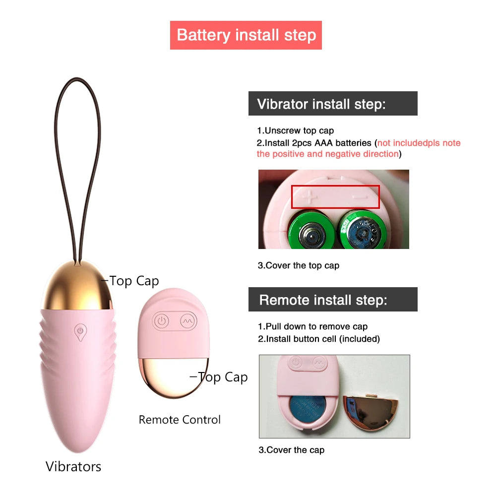 Wireless Remote Control Vibrator – 10-Speed Bullet Egg & Kegel Ball for Women