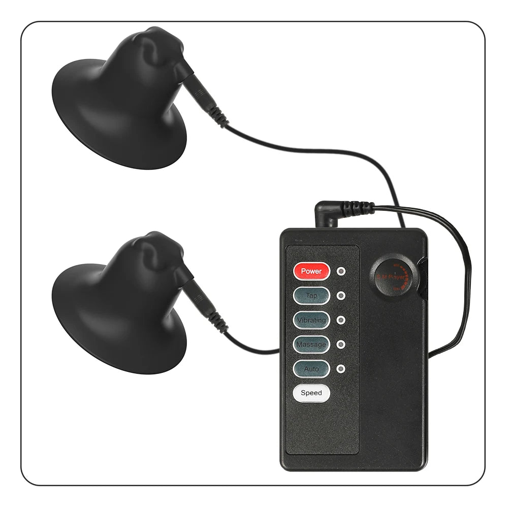 Electric Shock Nipple Clamps – BDSM Bondage Clitoris Clamp for Women (18+)