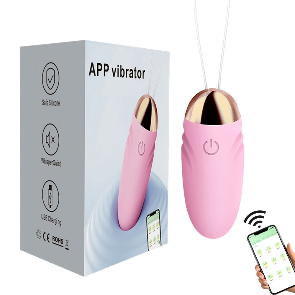Bluetooth APP Dildo Vibrator – Wearable G-Spot Egg & Clit Massager for Women